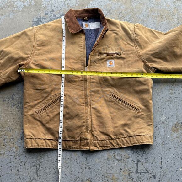 Vintage Carhartt Blanket Lined Detroit Jacket 6BLJT Tan Sz 50 Tall - Picture 8 of 10